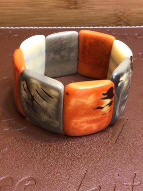 Chunky Handmade Multicolour Tagua Nut Bracelet, Fair Trade